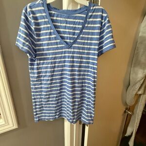 GAP Blue and Cream Striped Top
